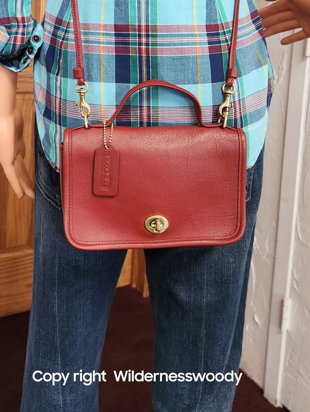 Coach Casino Bag, 1995, Red, Style #9924 - Picture 7 of 16